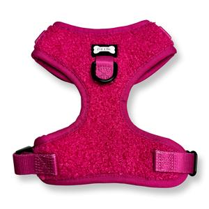 Hot Stuff pink fleece dog harness - adjustable dog harness
