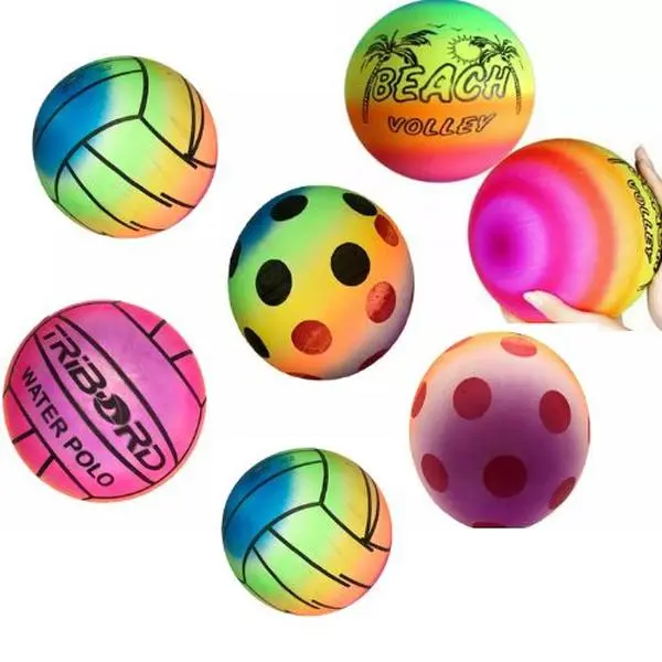 Inflatable Beach Volleyball – Outdoor/Indoor Fun for Kids  Rainbow Pool Ball – Soft & Safe Inflatable Toy for Kids Rainbow Beach Volleyball – For Garden, Pool & Holiday Fun