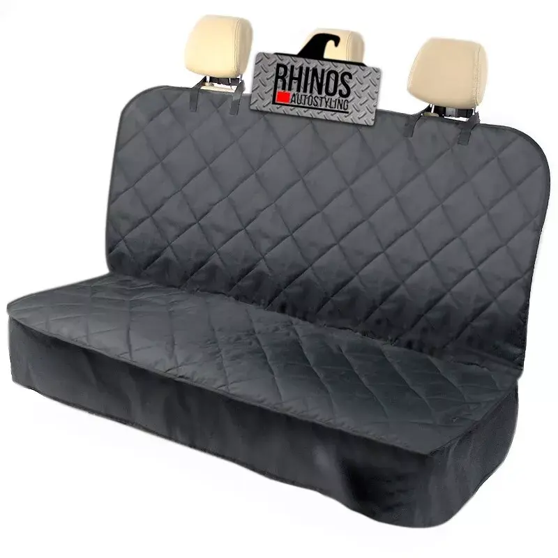 COMPATIBLE WITH Ford Fiesta (1996-2002) - Heavy Duty Premium Quilted Dog Cat Pet Hammock Rear Seat Cover 1