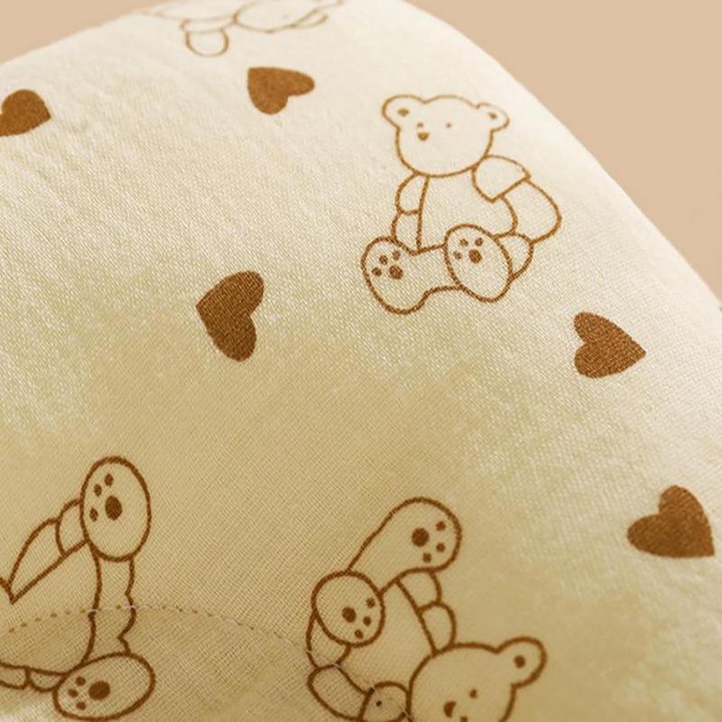 Newborn Children's Pillow,Newborn Breathable Children's Pillow,Flat Head Deformation,Suitable For 0-12 Months Of Newborns,Baby Stroller Car Seat for Hair And Skin Khaki,Beige, Light Yellow (26x30cm) 4