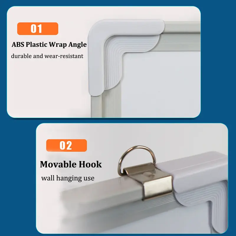 MAGNETIC WHITEBOARD SMALL LARGE WHITE BOARD DRY WIPE NOTICE OFFICE SCHOOL HOME-90*60cm 6