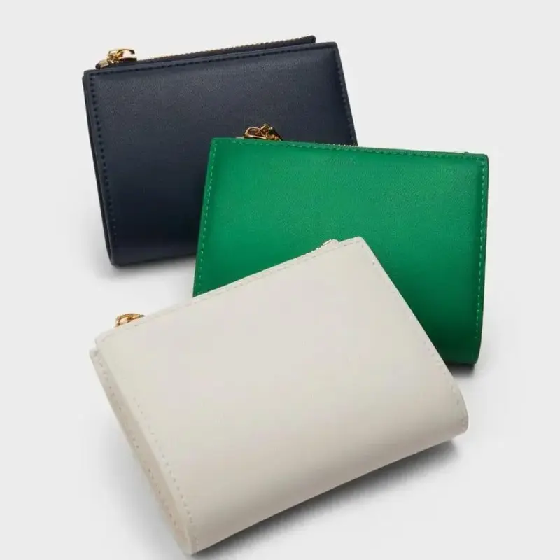2025 New Women's Leather Wallet NicheSimple Coin Purse Small And Delicate Design Leather Clip Card Holder unisex 1