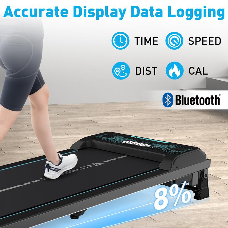 CITYSPORTS 8% Incline Walking Pad,Under Desk Treadmill,Walking Pad Treadmillfor Home Office,Ultra Slim Portable Walking Pad Treadmill, ,LED Display and Bluetooth Speaker,No Assembly 3