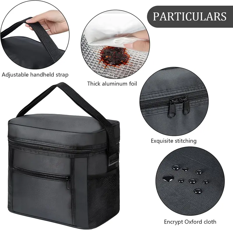 Cool Bag,10L Soft Cooler Bag,insulated cooler bag,Thermal Food Delivery Bag,Picnic Bag, Portable Cooling Bag for Camping, Picnic,Outdoor, Travel, BBQ,27x17x24cm 3
