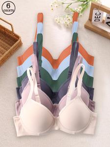 Women's Underwire Push Up Bra, Casual Adjustable Strap Plunge Lingerie, Outfits 2025, Women's Lingeries for All Seasons, National Day Offers, Underwire Bras