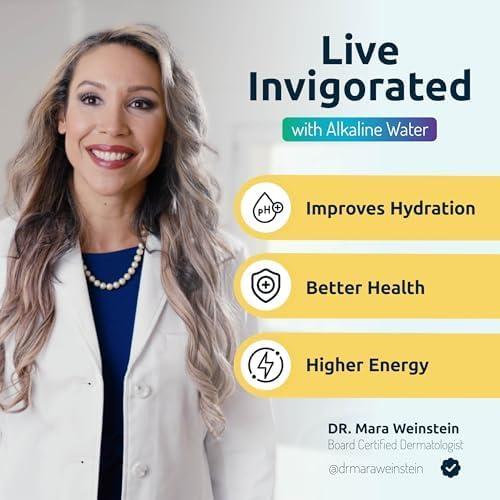 pH Recharge 3F Alkaline Countertop Water Filter Dispenser - 3.3 Gallons Water Jug Dispenser - Removes Fluoride Chlorine & Impurities - Improves Water pH - Clean Healthy Drinking Water - 12.5 litres 1