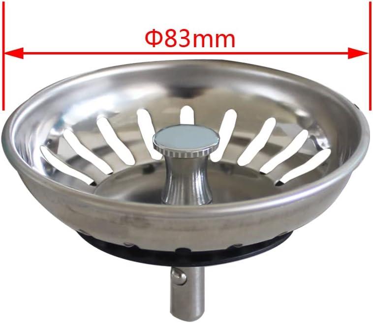Stainless Steel Kitchen Sink Drain Strainer, Waste Plug For Kitchen Sink, Uk Sink Hole Diameter 83mm 2