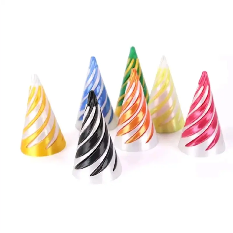 3D printed Helix screw rotating toys stress reducing tool pyramid pass through sculpture spiral cone Ornaments home decoration 4