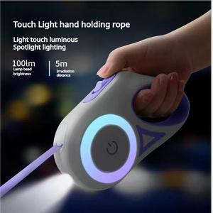 New style! LED light up rope with retractable dog leash. It is a decoration for pet parties and celebrations, making your pet the most eye catching.