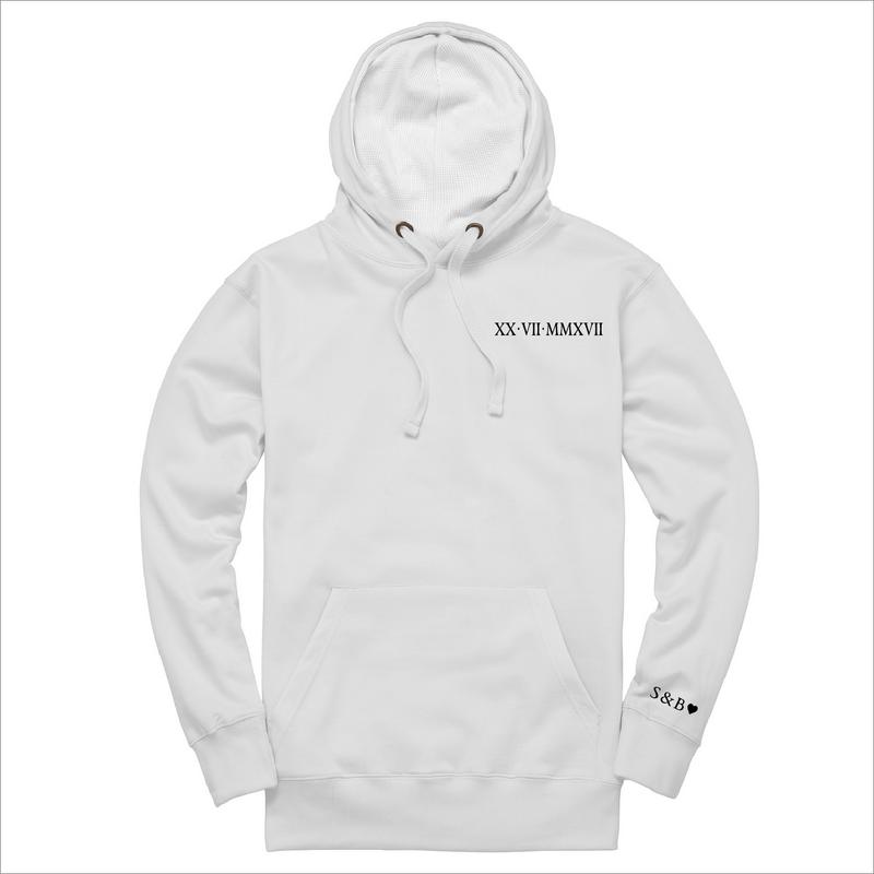Custom Embroidered Roman Numeral Sweatshirt Hoodie Embroidery 6
