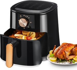 Oyajia  Air Fryer, with Manual rotation button, 3.5L  Dishwasher-Safe, Healthy Oil Free & Low Fat Cooking