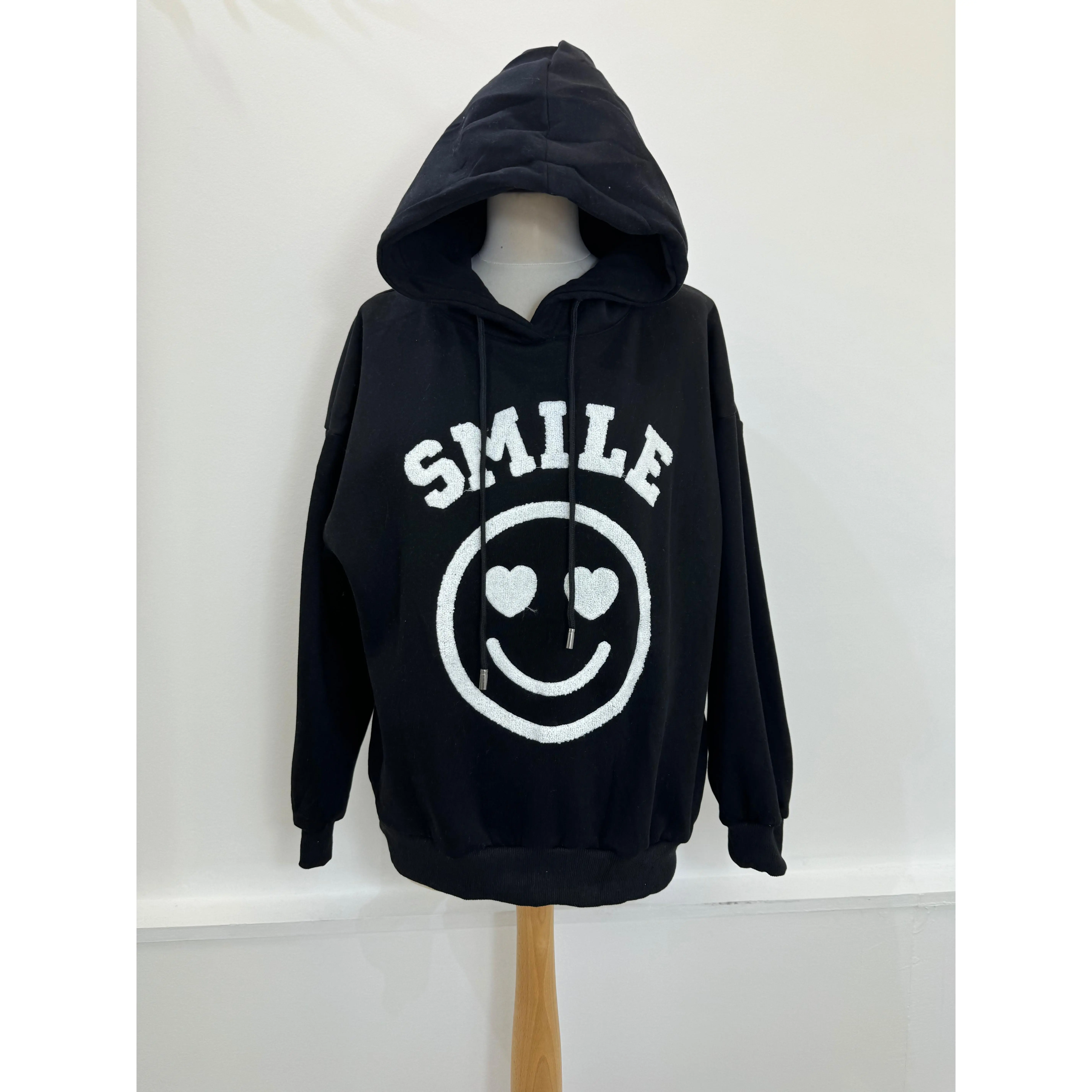 Teddy effect smile hoodie hi