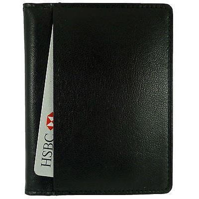 Slim Compact Card Holder Wallet RFID Real Leather 4