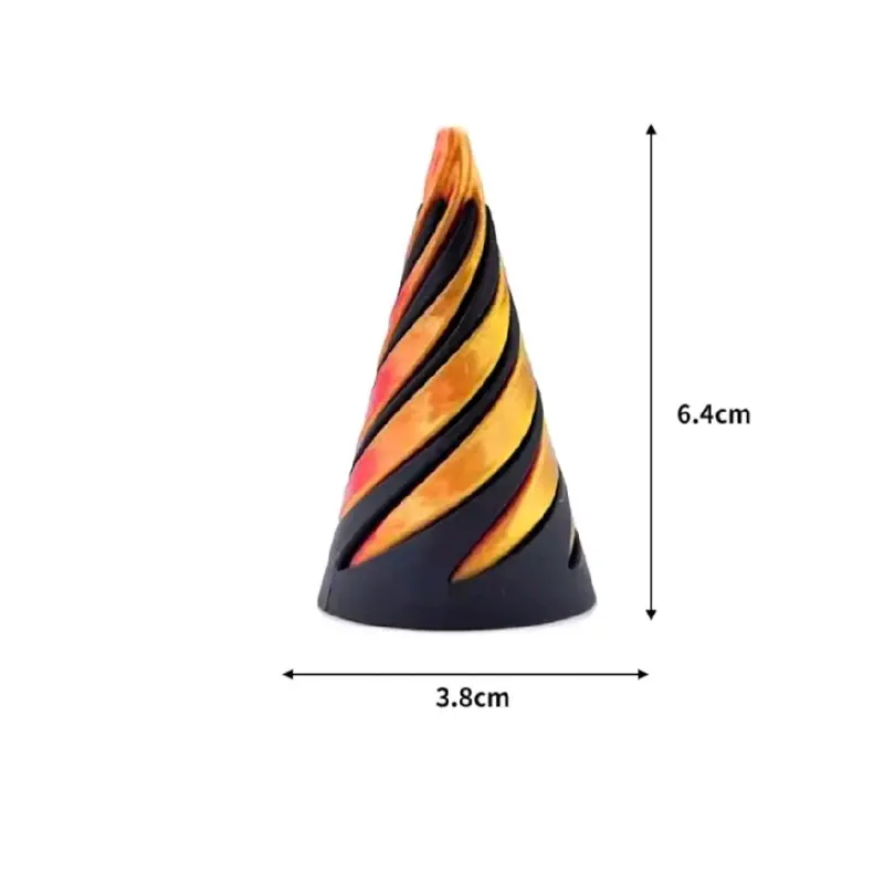 3D printed Helix screw rotating toys stress reducing tool pyramid pass through sculpture spiral cone Ornaments home decoration 2