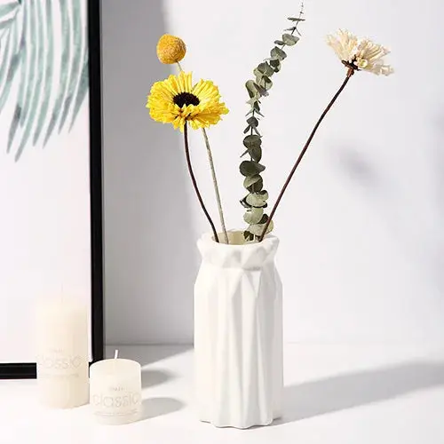 Nordic Style Plastic Flower Vase – Minimalist Home Decor for Living Room, Desk or Tabletop 3