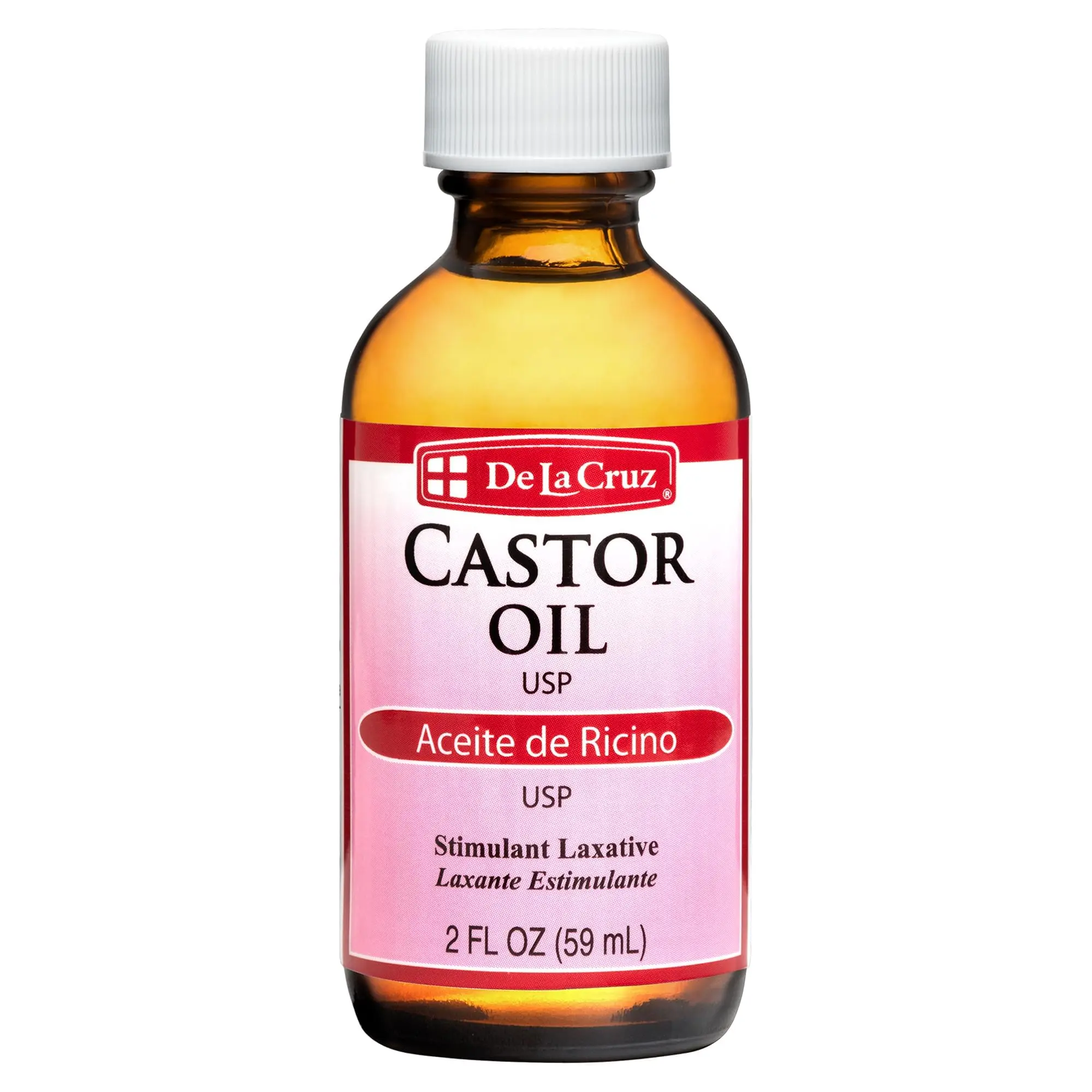 De La Cruz Pure Castor Oil, Expeller-Pressed, Non-GMO, USP Grade, Bottled in USA 2 FL. OZ.