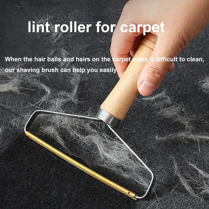Portable Lint Remover Carpet Scraper Tool with Strong Grip - 360° Blade Lint Roller for Fuzz, Bobble and Pet Hair Remover for Carpet - Suitable for Stair Carpets, Sofa and Rugs 3