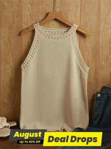 Women's Plain Tank Top, Casual Sleeveless Top for Summer, Ladies Clothes for Daily Wear