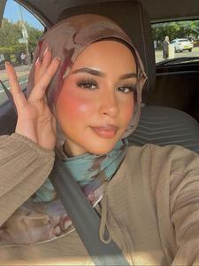 Women's Tie Dye Print Khimar, Casual Soft Comfortable Long Scarf for Daily Wear, Modesty Fashion Muslim Clothing for Women