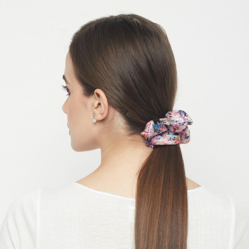 100% Silk Scrunchie ditsy floral 2