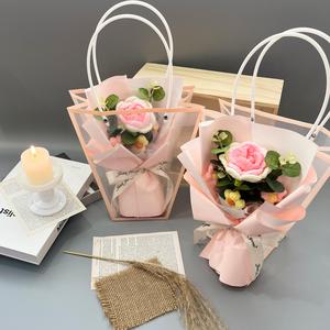 Handmade Knitted Flower Bouquet, 1 Bouquet Hand knitted Wool Flower, Artifcial Flower Bouquet,Decorative Flower for Home Party Wedding, Fruit