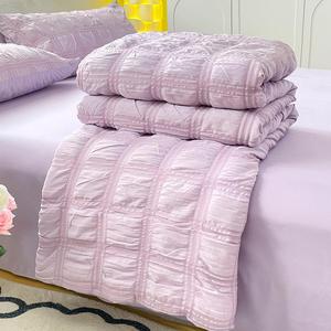 Solid Color Bubble Cooling Blanket, Breathable Soft Lightweight Blanket, Air Conditioning Blanket, Bedding Supplies for Home Office Travel