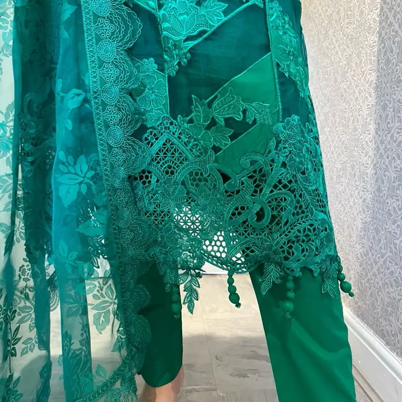 Emerald Maria b inspired luxury embroidered outfit 5