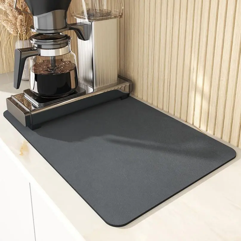 Huoz Wash Basin Drain Absorbent Mat Faucet Durable Thickened Pads Coasters Bathroom Splash Soft Anti-mold Cushion Bar Mat Diatomaceous Earth Drying Mat Water Absorbent Sink Mat Faucet Side Mats