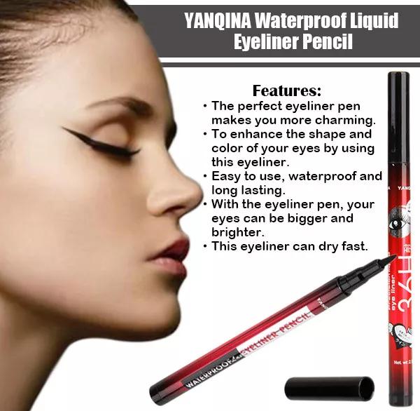 Product Introduction of New Yanqina Black 36H Waterproof Pen Precision Liquid Eyeliner Eye Liner MakeUp 17