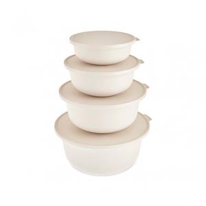 Karaca Forbs 4-Piece 2 in 1 Storage Container Set, Cream