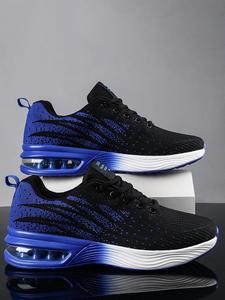 2024 Summer Men's Sporty Platform Sneakers, Workout Sneakers, Lace Up Low Top Chunky Sneakers, Breathable Running Shoes, Non-slip Trainers