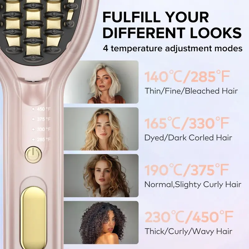 【Buy 1 Get 1】llano Hair Straightener Shine Therapy | Heat-Resistant Ceramic Design, Infused with Negative Ions | Promotes Hair's Natural Shine | Professional Results | 90% More Shine | Gift 4