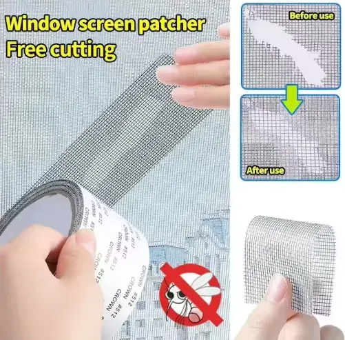 Window Screen Repair Tape – Self-Adhesive Mesh Patch for Fixing Holes & Tears, Anti-Mosquito Insect Protection 1