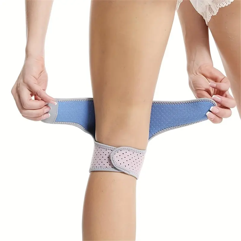 Women'S Pink Knee Support Braces - Polyester Filled Sponge, Ideal for Yoga, Tennis, Dance & Gym Workouts - Pair of Adjustable Aerodynamic Supports, Dance Accessories, Without Battery 8