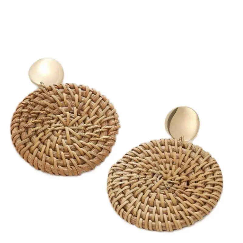 Boho Handmade Wooden Drop Earrings For Women 1