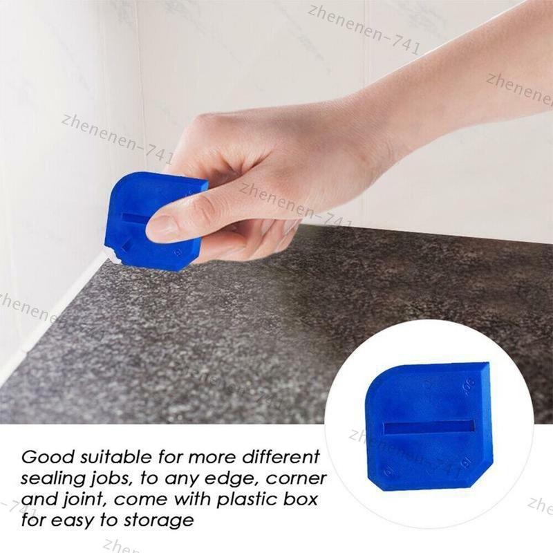 9PCS Blue Silicone Sealant Remover Tool Kit - Caulk Scraper, Spreader & Finisher Set - Professional Sealant Removal for Tiles, Bathroom & Kitchen Repairs 8