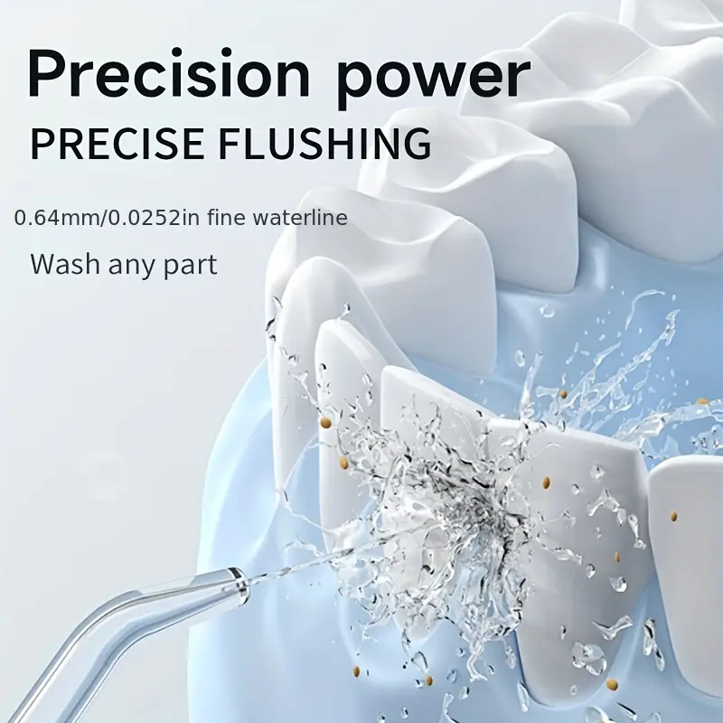 4-Pack Electric Water Flosser with Smart Chip, Portable Oral Irrigator with Detachable Water Tank, USB Rechargeable Lithium Battery, Deep Teeth Cleaning for Orals, Ideal for Back to School, Christmas, Halloween, Birthday 1