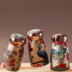 Chinese Style Mini Mushroom Design Vacuum Flask, 1 Count Portable Pocket Cup with Temperature Display, Simple Fashion Cup for Outdoor Sports, Drinkware