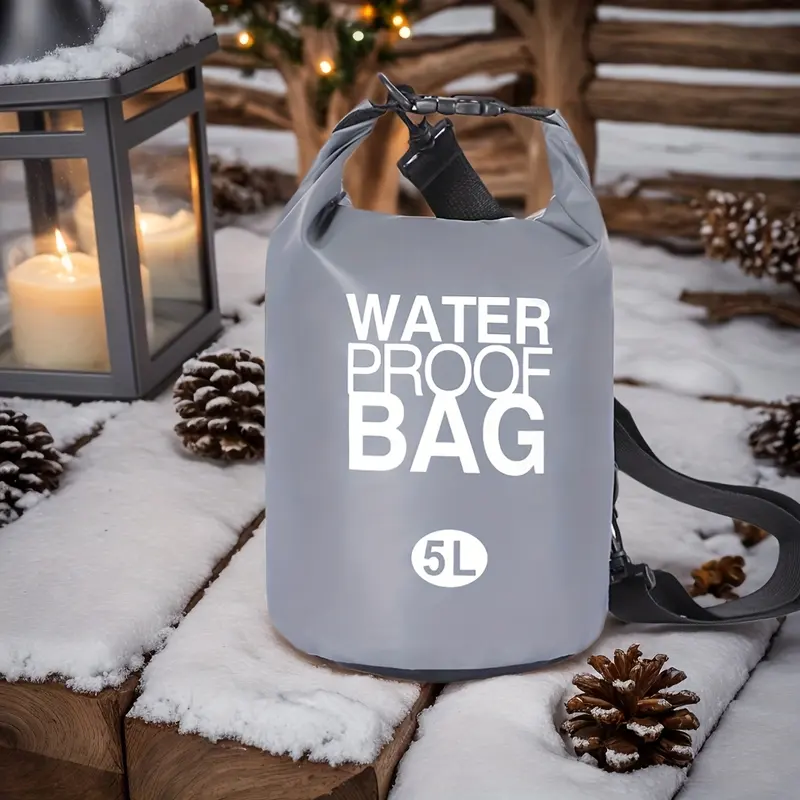 1PCS outdoor waterproof dry bag beach bag, travel necessities, beach bag, perfect leisure bag, fishing gear waterproof bag, tactical waterproof bag, foldable anti-fouling, suitable for outdoor travel, camping, motorcycles, skating and boating 0