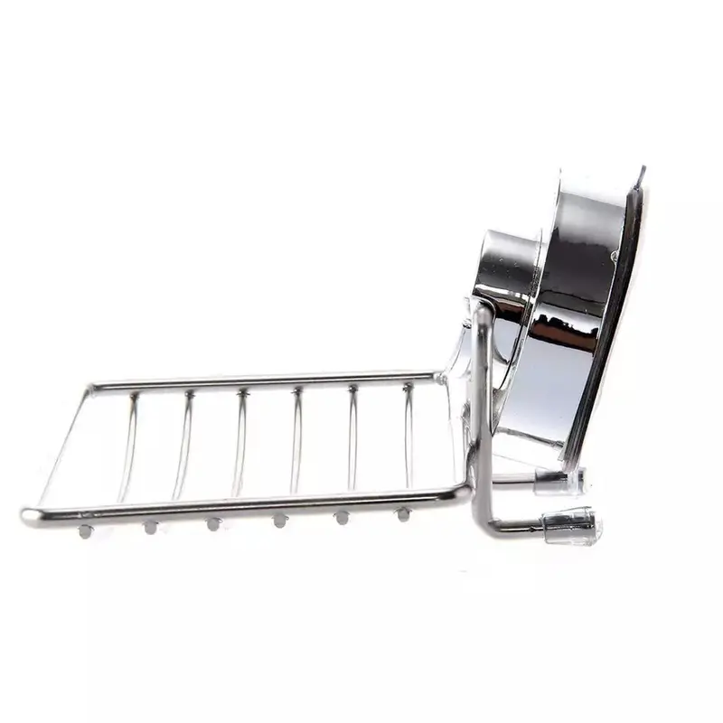 Strong Suction Bathroom Shower Chrome Accessory Soap Dish Holder Cup Tray UK 6