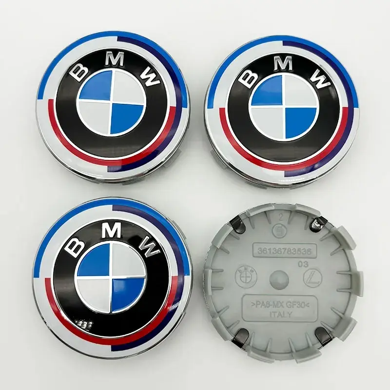 Set of 4 BMW Wheel hub centre caps 68mm fits 1 3 5 7 Series X6 M3 X4 E46 E90