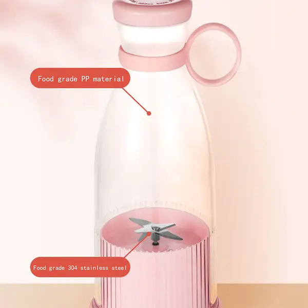 Portable USB Juicer - Fast Electric Blender for Fresh Fruit Smoothies, Rechargeable and Compact Design food 1