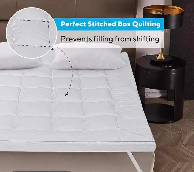 Luxury Hotel Quality Mattress Topper - 1000 GSM Extra Deep 10cm/4 Inches Bounce Back Fluffy Toppers - All Sizes 3