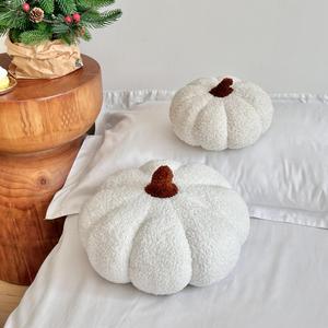 Pumpkin Shaped Throw Pillow, 1 Count Decor Cute Pumpkin Design Cushion, Soft Comfortable Throw Pillow for Home Sofa Bed, Home Decor, Bedroom Accessory for Girls, Teenage Boy Gift, Christmas Gifts, Christmas Decorations