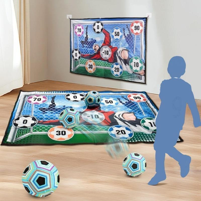 Velcro Shooting Football Toy, 1 Set Wall Mounted Velvet Target Indoor Silent Football Toy, Shooting Practice Sports Toy, Gift for Children, Valentine's Day Gift 3