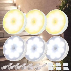 USB Rechargeable LED Night Light, Motion Sensor Night Light, Wireless Wall Mounted Light Suitable for Kitchen Cabinet, Closet, Stairway