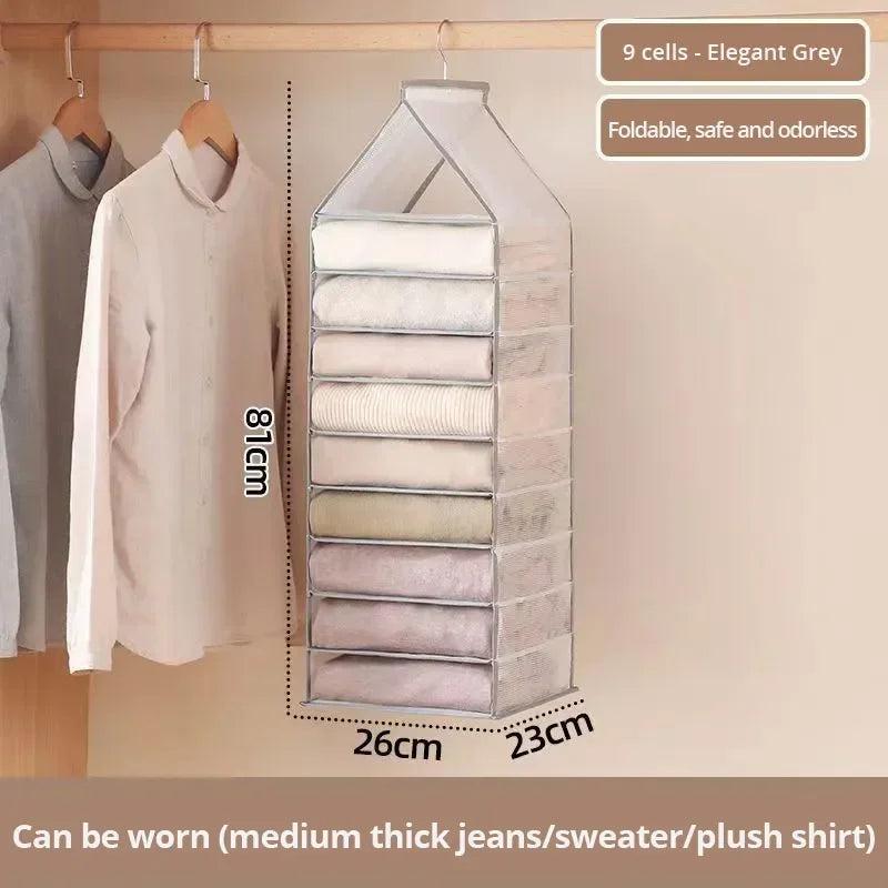 1pc Wardrobe Hanging Storage Bag Cabinet Organizer For Pants Socks T-Shirt Underwear Organizer Hanging Closet Organizer 2