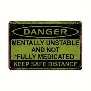 Vintage Letter Pattern Metal Plaque, 1 Count Funny Quotes Waterproof Durable Sign, Wall Art Decor for Home Living Room Bedroom, Home Decor Products, Decorative Plaque, Home Office Decor