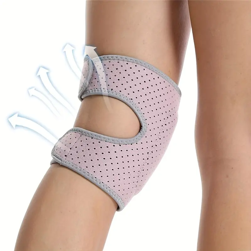 Women'S Pink Knee Support Braces - Polyester Filled Sponge, Ideal for Yoga, Tennis, Dance & Gym Workouts - Pair of Adjustable Aerodynamic Supports, Dance Accessories, Without Battery 1