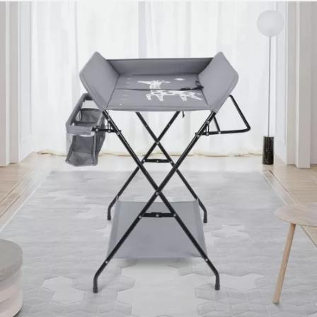 Product Introduction of Baby Changer Table Folding Nursery Changing Station Unit with Storage Organizer 6